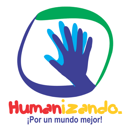 Logo de Corporación Humanizando: mano y lema Por un mundo mejor